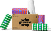 Who Gives a Crap Recycled Paper Towels, 2 Ply, 12 Rolls, 135 Adjustable Sheets per Roll, 100% Recycled Paper, Strong, Durable, Absorbent, & Sustainable, Eco Friendly With Plastic Free Packaging, White