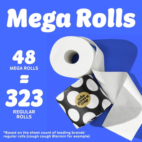 Who Gives A Crap The Bigger Bundle, 48 Bamboo Toilet Paper Rolls & 12 Bamboo Tissue Boxes, 12 Recycled Paper Towel Rolls, Eco Friendly, Sustainable, Plastic Free Household Essentials