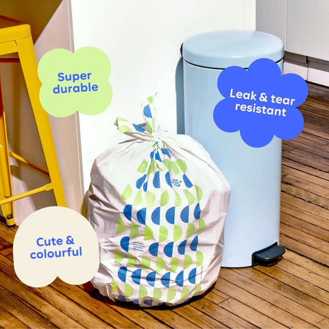 Who Gives a Crap 100% Recycled Tall Kitchen Trash Bags, 40 Count, 13 Gallon, Sustainable Garbage Bags for Kitchen or Large Trash Cans, Designed to Help Resist Leaks and Tears, Durable Tie Handles