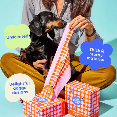 Who Gives a Crap 100% Recycled Pet Waste Bags, 200 Count, 3L / 3 Quart, Designed to Help Resist Leaks and Tears, Tie Handle Poop Bags for Small and Large Dogs, Sustainable Unscented Dog Trash Bags